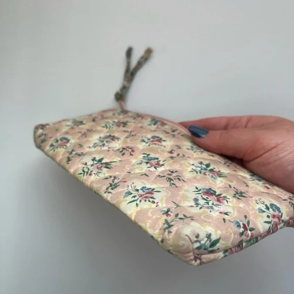 Vintage VERA BRADLEY 1996 Pastel Pink Cosmetic Case Travel - Picture 6 of 11